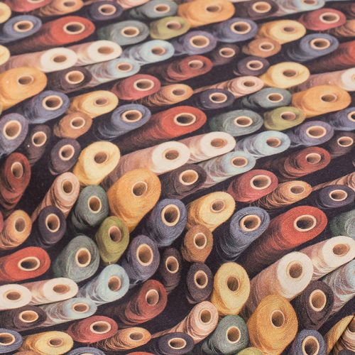 4058896357513 - Baumwollstoff-Digitaldruck Garnspulen Serie Ria bunt