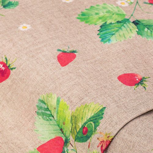 4058896370970 - Dekostoff Erdbeerpflanze Lorena beige-color