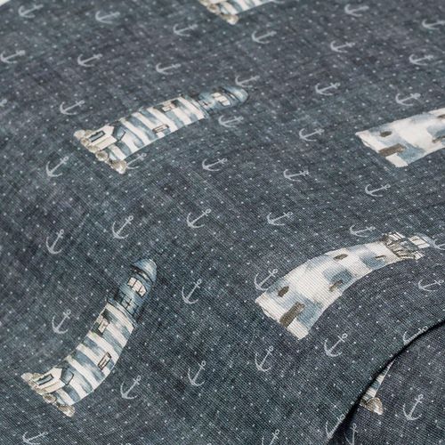 4058896370833 - Dekostoff Leuchttürme Maritim Lorena blaugrau-color 4058896370833 - Dekostoff Leuchttürme Maritim Lorena blaugrau-color