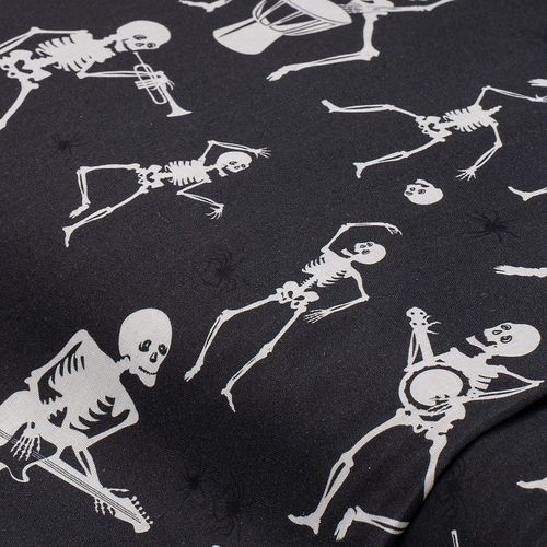 4058896330257 - Baumwollstoff-Digitaldruck Skelette Serie Ria dunkelgrau weiß 4058896330257 - Baumwollstoff-Digitaldruck Skelette Serie Ria dunkelgrau weiß