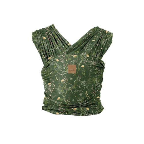 3800171211543 - Kikkaboo Tragehilfe Isla Tragetuch Babymütze Aufbewahrungstasche Universalgröße dunkelgrün