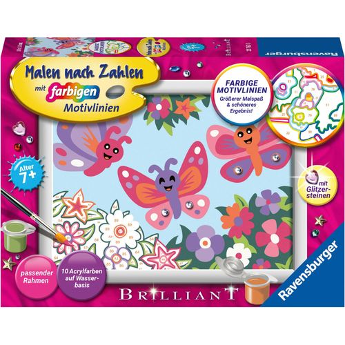 4005556237630 - Malen nach Zahlen RAVENSBURGER Fröhliche Schmetterlinge bunt Malvorlagen KinderB13cm H18cm Made in Europe B13cm H18cm