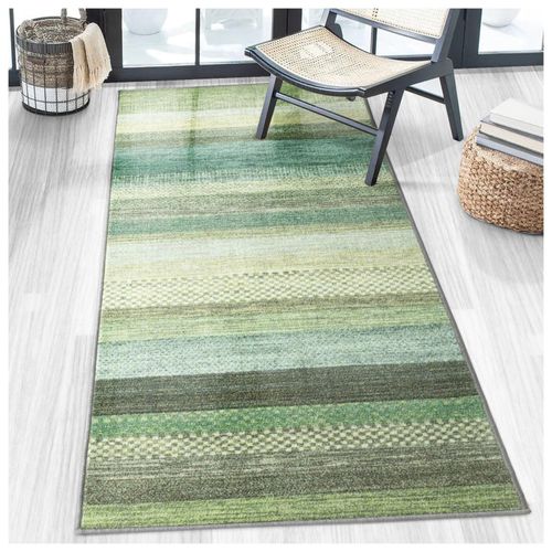 4066088753500 - Floordirekt Teppich-Läufer auf Maß Naxos Grün-Blau