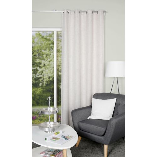 4056751482493 - Gardine HOME WOHNIDEEN LINORA Gr 1 beige (naturfarben) B140cm H245cm Leinenstruktur Polyester Gardinen DEKO LEINENSTRUKTUR UNI ÖSEN