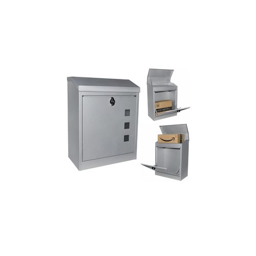 4251639209456 - Dazikemo Briefkasten Paketbox Silber