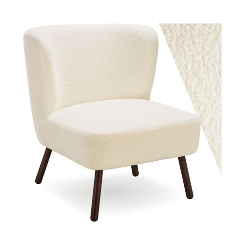 4061173282484 - tectake® Teddy-Cocktailsessel gepolstert mit Bouclé-Bezug runde Stahlbeine in Holzoptik 61 x 68 x 69 cm 4061173282484 - tectake® Teddy-Cocktailsessel gepolstert mit Bouclé-Bezug runde Stahlbeine in Holzoptik 61 x 68 x 69 cm