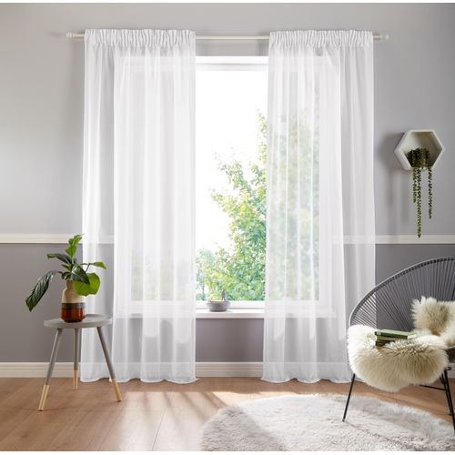 6930325423243 - Gardine MY HOME Ari Gr 1 weiß B140cm H145cm Voile Polyester Gardinen Bestseller mit 45-Sterne-Bewertung