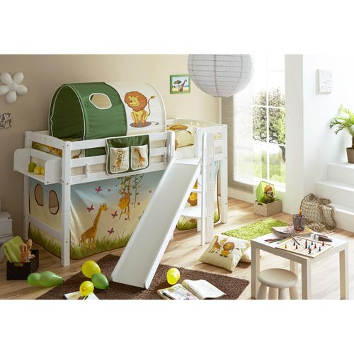 4250393898784 - TiCAA Hochbett mit Rutsche Podestbett Tino Buche Weiß Motiv teilbar mit Farbauswahl 4250393898784 - TiCAA Hochbett mit Rutsche Podestbett Tino Buche Weiß Motiv teilbar mit Farbauswahl