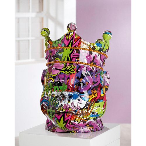 4063387376966 - Übertopf CASABLANCA BY GILDE Pflanzgefäss Affe Magento Pflanzgefäße Gr B H T 46 cm x 505 cm x 21 cm bunt (bunt schwarz) Übertöpfe