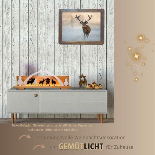 4260340972351 - Dekofigur WEIGLA Figurenset Wald für WEIGLA Dekosockel aus Holz weiß braun Sperrholz Dekofiguren Erzgebirge garantiert Deko für Weihnachten und das ganze Jahr 4260340972351 - Dekofigur WEIGLA Figurenset Wald für WEIGLA Dekosockel aus Holz weiß braun Sperrholz Dekofiguren Erzgebirge garantiert Deko für Weihnachten und das ganze Jahr