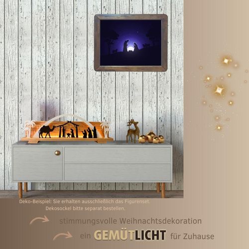 4260340972344 - Dekofigur WEIGLA Figurenset Christi Geburt für WEIGLA Dekosockel aus Holz weiß braun Sperrholz Dekofiguren Erzgebirge garantiert Weihnachtsdeko innen 4260340972344 - Dekofigur WEIGLA Figurenset Christi Geburt für WEIGLA Dekosockel aus Holz weiß braun Sperrholz Dekofiguren Erzgebirge garantiert Weihnachtsdeko innen