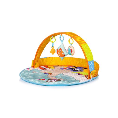 3800933001566 - Spielbogen Krabbeldecke Tiere Beißring Rassel Plüschkissen ab Geburt gelb