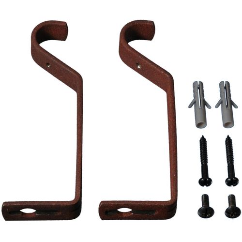 4016318302091 - Träger Gardinenstangenhalterungen Gr Länge 132 cm braun (rostbraun) Gardinenstangenhalter Gardinenstangenhalterungen für Gardinenstangen Ø 20 mm