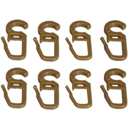 4016318019791 - Faltenclip LIEDECO braun (eichefarben) H31cm Kunststoff Gardinenbefestigungen Faltenlegehaken für Gardinenringe
