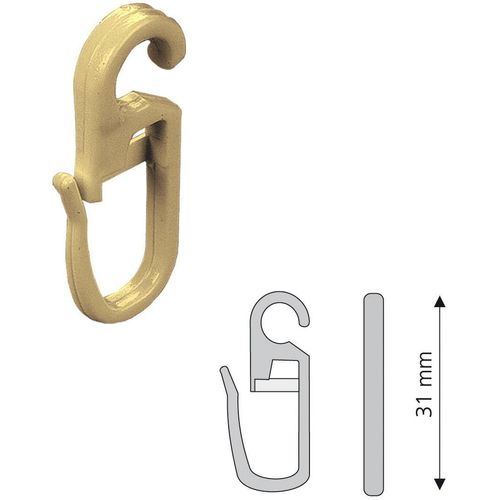 4016318019777 - Faltenclip LIEDECO beige (natur) H31cm Kunststoff Gardinenbefestigungen Faltenlegehaken für Gardinenringe 4016318019777 - Faltenclip LIEDECO beige (natur) H31cm Kunststoff Gardinenbefestigungen Faltenlegehaken für Gardinenringe