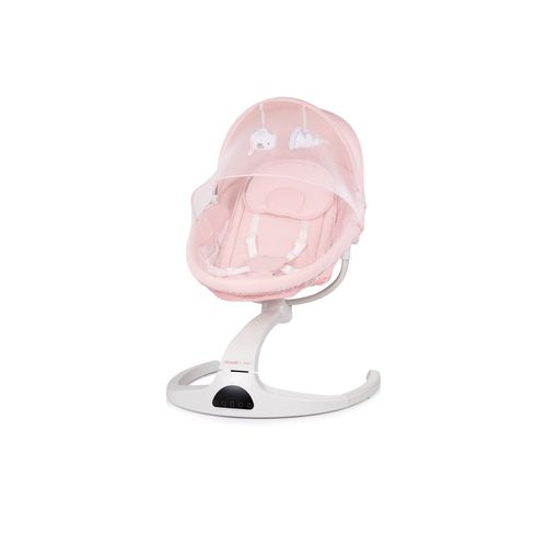3800933001672 - Babywippe E-Sway Fernbedienung Musik Bluetooth Plüschtiere Timer Gurt rosa