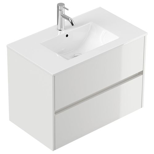 4251982655016 - POSSEIK Waschbecken mit Unterschrank LIMES 80 weiß glanz 800 x 465 x 585 cm