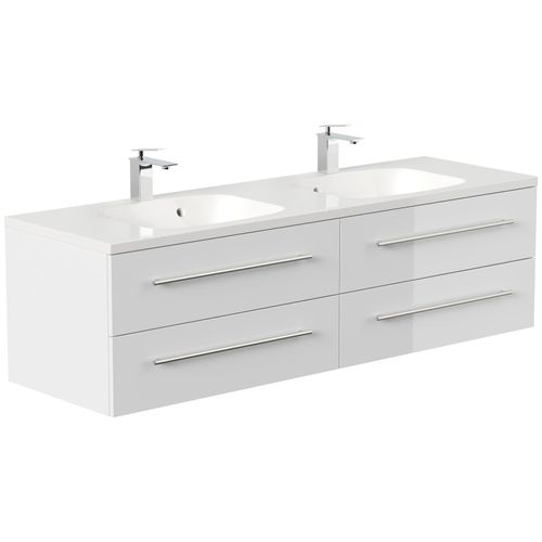 4251982676646 - POSSEIK Waschbecken mit Unterschrank GEANT 160 weiß glanz 1600 x 496 x 440 cm 4251982676646 - POSSEIK Waschbecken mit Unterschrank GEANT 160 weiß glanz 1600 x 496 x 440 cm