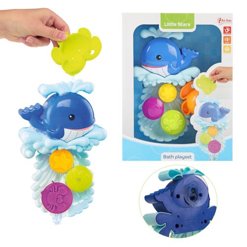 8719904712224 - Toi-Toys 71222A - Little Stars - Wassermühle mit Saugnapf für Baby Badewanne Wal Kleinkinderspielzeug