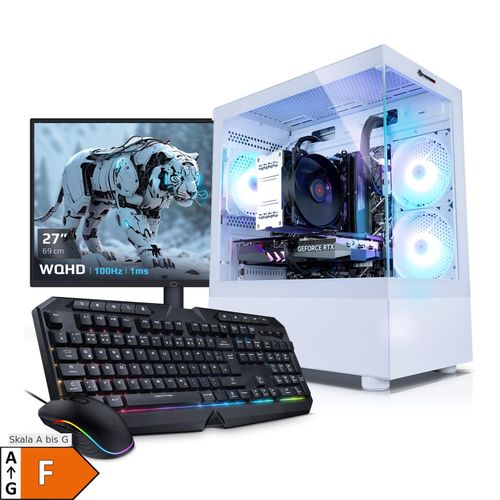 4099836009390 - PC Set Gaming mit 27 Zoll TFT Invader XS VIII AMD Ryzen 7 8700F 32GB DDR5 NVIDIA RTX 5060 8 GB 1TB SSD Windows 11