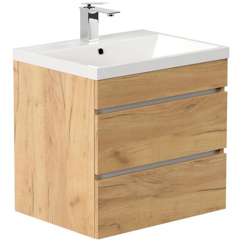 4251982673867 - POSSEIK Waschbecken mit Unterschrank FELLINI 60 eiche gold 600 x 480 x 584 cm 4251982673867 - POSSEIK Waschbecken mit Unterschrank FELLINI 60 eiche gold 600 x 480 x 584 cm