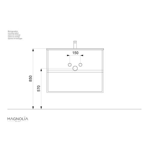 4251982655023 - Badmöbel Limes & Waschtisch 80cm 2 Greifraum SoftClose Auszüge weiß Hgl