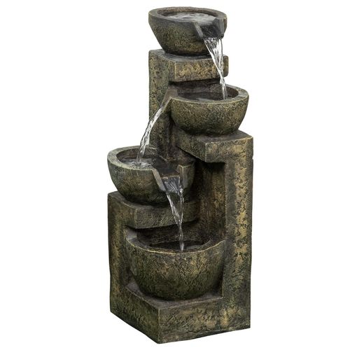 4255633518514 - Gartenbrunnen mit 3 Einstellungen schwarz (Farbe schwarz)