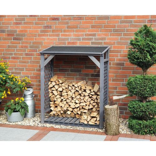 4012379355168 - Kaminholzregal Speyer grau 4012379355168 - Kaminholzregal Speyer grau