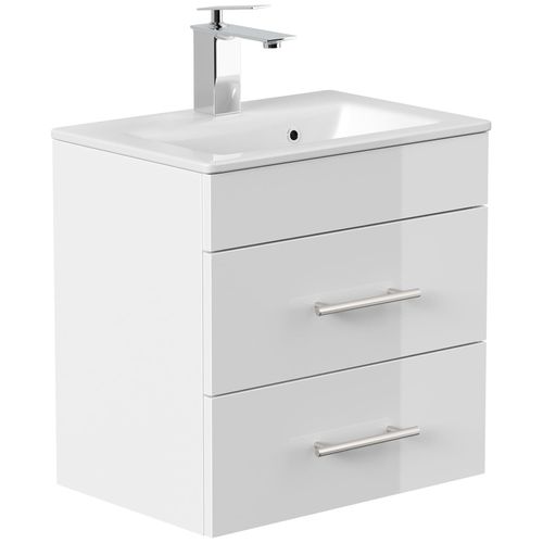 4251982679067 - POSSEIK Waschbecken mit Unterschrank PORTUS SLIMLINE 500 weiß glanz 500 x 360 x 496 cm