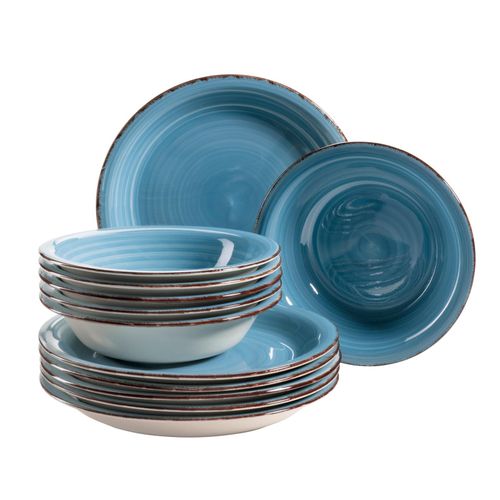 9001794771030 - Tafelservice HOME AFFAIRE Teller Set Geschirr-Set Bel Tempo Geschirr-Sets Gr 12 tlg blau (dunkelblau) rustikale Holzoptik mit Spiraldekor 12 Teile für 6 Personen 9001794771030 - Tafelservice HOME AFFAIRE Teller Set Geschirr-Set Bel Tempo Geschirr-Sets Gr 12 tlg blau (dunkelblau) rustikale Holzoptik mit Spiraldekor 12 Teile für 6 Personen