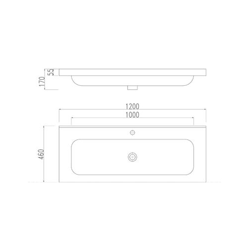 4251982679173 - POSSEIK Waschbecken mit Unterschrank FELLINI 120 eiche gold 1200 x 460 x 835 cm