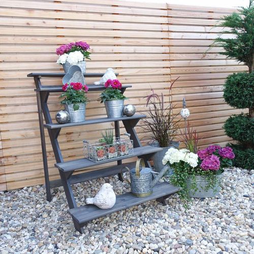 4012379353027 - Blumentreppe groß grau 4012379353027 - Blumentreppe groß grau