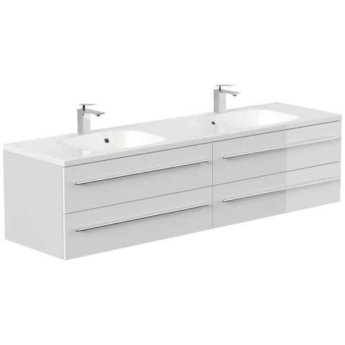 4251982676677 - POSSEIK Waschbecken mit Unterschrank GEANT 180 weiß glanz 1800 x 496 x 440 cm