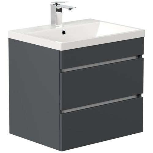 4251982673850 - POSSEIK Waschbecken mit Unterschrank FELLINI 60 grafit 600 x 480 x 584 cm 4251982673850 - POSSEIK Waschbecken mit Unterschrank FELLINI 60 grafit 600 x 480 x 584 cm