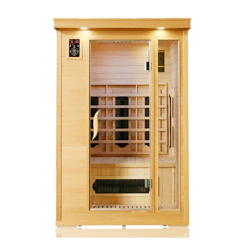 4251575101333 - Dewello® Infrarotkabine Infrarotsauna WINDSOR 120cm x 100cm inkl 5 Keramikstrahler Bodenstrahler und Zubehör 1 Person 4251575101333 - Dewello® Infrarotkabine Infrarotsauna WINDSOR 120cm x 100cm inkl 5 Keramikstrahler Bodenstrahler und Zubehör 1 Person