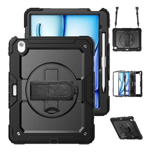 4255785117054 - Für Apple iPad Air 13 2025 2024 Hybrid 360 Grad Hülle Schultergurt 4255785117054 - Für Apple iPad Air 13 2025 2024 Hybrid 360 Grad Hülle Schultergurt