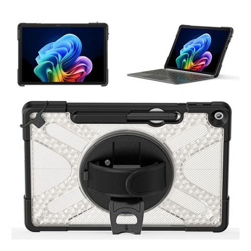 4255785194512 - Für Microsoft Surface Pro 12 2025 Stoßfest TPU PC Hülle mit Halterung
