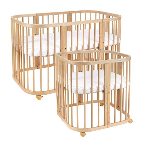 5903957708225 - Waldin® Babybett Kinderbett 7in1 mit Matratze mitwachsendes Kinder-Bett