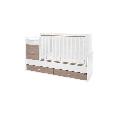 3800166107547 - Babybett Trend Plus 70x160cm Schreibtisch Kinderbett Schubladen Kommode braun