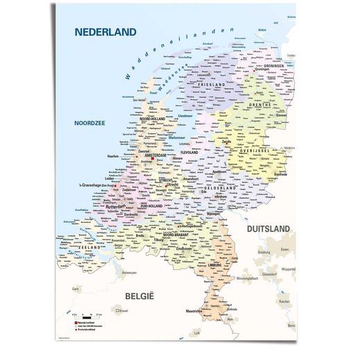8714597571332 - Poster REINDERS Schulkarte Niederlande blau (farbe bild(er) blau) B100cm H140cm T01cm Papier Bilder 8714597571332 - Poster REINDERS Schulkarte Niederlande blau (farbe bild(er) blau) B100cm H140cm T01cm Papier Bilder