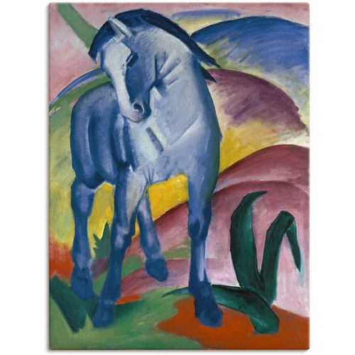 4058661196453 - Wandbild ARTLAND Blaues Pferd I 1911 Bilder Gr B H 30 cm x 40 cm Leinwandbild Haustiere 1 St bunt Bild Poster Bilder als Alubild Leinwandbild Wandaufkleber oder in versch Größen