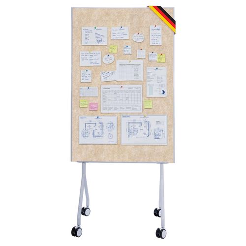 4069009589141 - Floordirekt Mobile Präsentationstafel Giant Doppelseite Filztafel 80 x 120 cm
