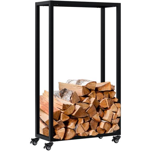 4255716363550 - Kaminholzständer innen Metall mit Rollen Hilta Kaminholzregal aus stabilem Metall Aufbewahrung für Brennholz im Wohnzimmer 4255716363550 - Kaminholzständer innen Metall mit Rollen Hilta Kaminholzregal aus stabilem Metall Aufbewahrung für Brennholz im Wohnzimmer