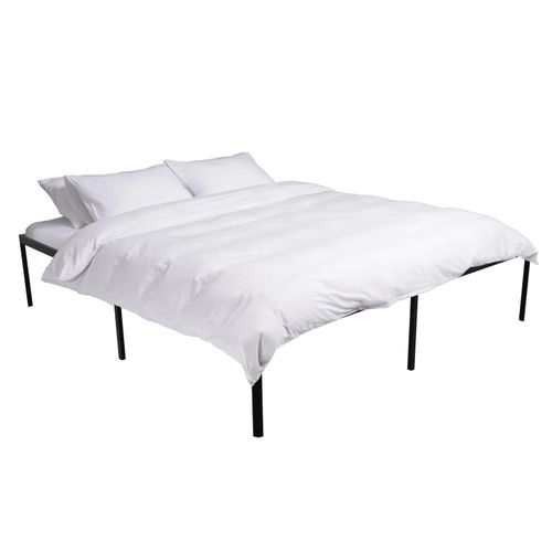 4255716321871 - Metallbett Hamlin mit Lattenrost I Stabiles Bettgestell mit Stauraum I Modernes Bett mit belastbarem schwarzem Rahmen