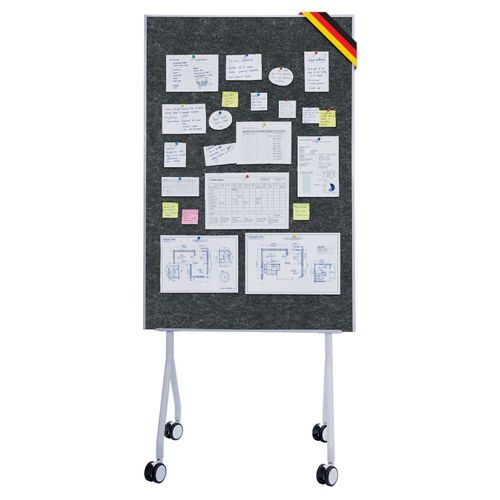 4069009589134 - Floordirekt Mobile Präsentationstafel Giant Doppelseite Filztafel 80 x 120 cm