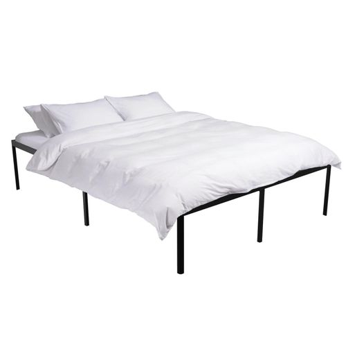 4255716321857 - Metallbett Hamlin mit Lattenrost I Stabiles Bettgestell mit Stauraum I Modernes Bett mit belastbarem schwarzem Rahmen