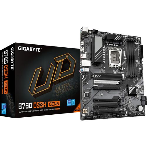4719331872892 - GIGABYTE B760 DS3H GEN5 - motherboard - ATX - LGA1700 Socket - B760 Mainboard - Intel B760 - Intel LGA1700 socket - DDR5 RAM - ATX 4719331872892 - GIGABYTE B760 DS3H GEN5 - motherboard - ATX - LGA1700 Socket - B760 Mainboard - Intel B760 - Intel LGA1700 socket - DDR5 RAM - ATX