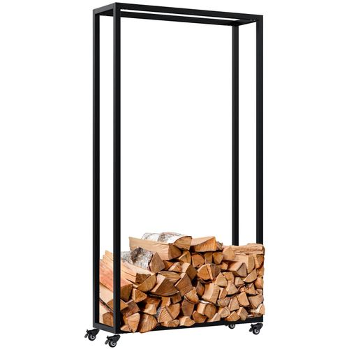 4255716363673 - Kaminholzständer innen Metall mit Rollen Hilta Kaminholzregal aus stabilem Metall Aufbewahrung für Brennholz im Wohnzimmer 4255716363673 - Kaminholzständer innen Metall mit Rollen Hilta Kaminholzregal aus stabilem Metall Aufbewahrung für Brennholz im Wohnzimmer