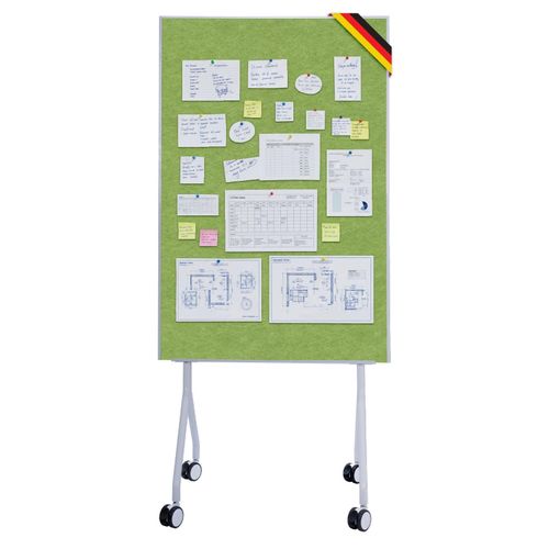 4069009589165 - Floordirekt Mobile Präsentationstafel Giant Doppelseite Filztafel 80 x 120 cm
