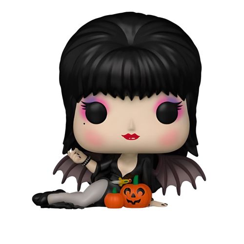 0889698864411 - Figurine Elvira Mistress of the Dark Elvira with Pumpkins